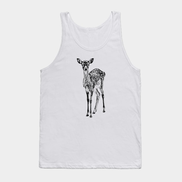 Fallow deer fawn Tank Top by Guardi